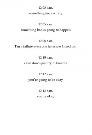 Black and White words anxiety writing prose poetry mental illness ...