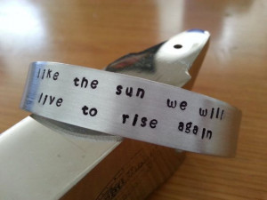 ... Soundgarden Inspirational Quote Stamped Cuff Bracelet on Etsy, $17.00