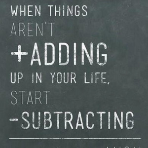 Start subtracting...