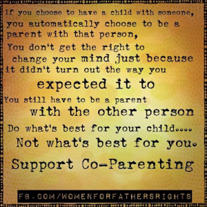 Co-parenting words of wisdom!!