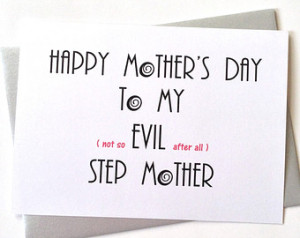 Happy Mothers Day card for step mom , funny step mother mothers day ...