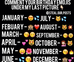 Comment your birthday emojis under my last pic 