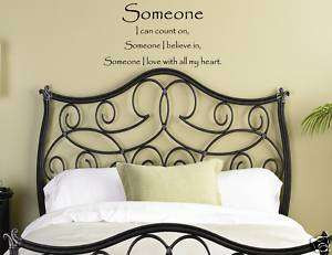 SOMEONE I LOVE WITH Vinyl Wall Decals Quotes Sayings