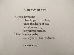 heavy heart by lang leav more heart poetry heavyheart padgram heart ...