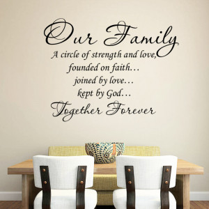 Our Family Together Forever quotes Letter Pattern Design PVC Removable ...