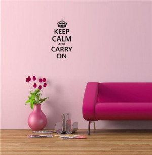 Keep calm and carry on vinyl wall art sayings quotes