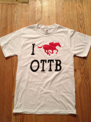 Tshirt I luv/ride/run OTTB by kokoshell on Etsy, $23.00