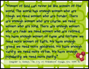 Being A Woman Of God