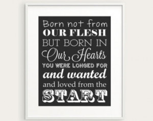 Adoption Gift - Typography Print in Any Color - 
