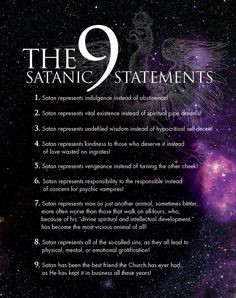 ... plaque satan bible satan statement satanic statements satanic rituals