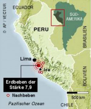Peru was stunned this morning by a serious earthquake that initial