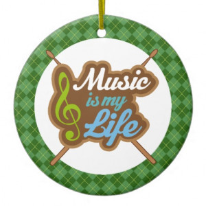 Music Drummer Quote Christmas Ornament