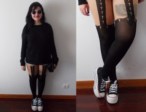 Maxstar Platform Sneakers, Primark Crossed Collants, Primark Spiked ...