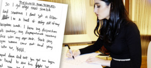 Banks Hand Wrote Out The Lyrics To 'Beggin For Thread' For Us