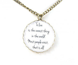Oscar Wilde Quote Pendant 