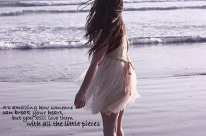 alone, broken heart, broken pieces, dress, girl, heart, heartbreak ...