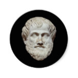 Aristotle Head Sculpture Classic Round Sticker