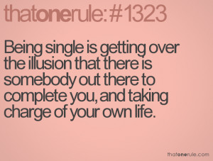 Being Single Getting Over