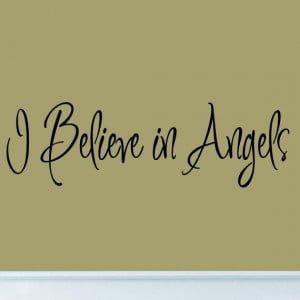 Believe In Angels Cute Decal Vinyl Wall Saying Home Decor ...