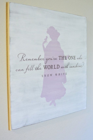 Princess Snow White Quote - Distressed Wood Sign - 