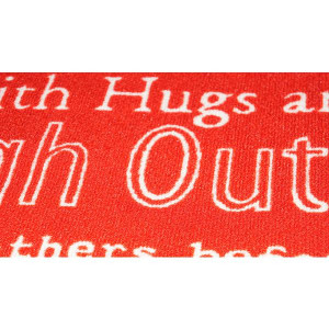 Quotes Rug Family Rules Red 150cm x 100cm main product photo
