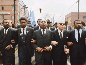 Pic: Dr. King leading the Selma to Montgomery March in 1965
