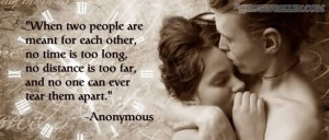 When Two People Are Meant For Each Other, No Time Is Too Long.