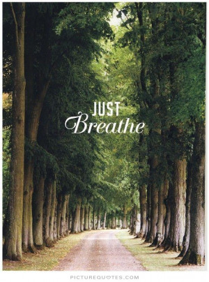 Just breathe Picture Quote #1