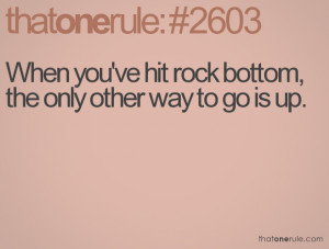 Hit Rock Bottom Quotes