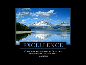 Excellence Poster: Aristotle Quote Art Print