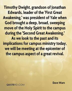 ... Second Great Awakening.' As we look to the past and its implications