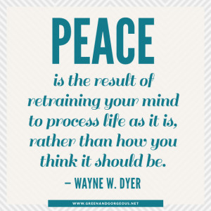 ... as it is, rather than how you think it should be. — Wayne W. Dyer