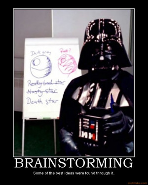 Brainstorming Darth Vader Death Star Wars Demotivational Poster