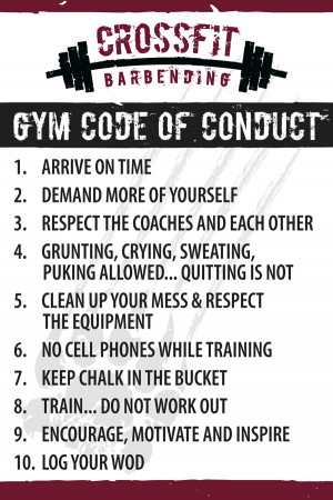 Crossfit Gym Rules Picture