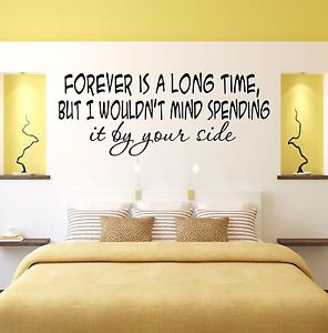 Details about FOREVER IS A LONG TIME , ROMANTIC QUOTE - Wall Quote ...