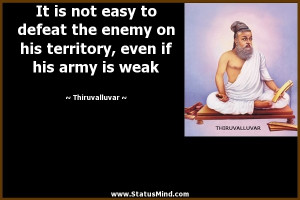 It is not easy to defeat the enemy on his territory, even if his army ...