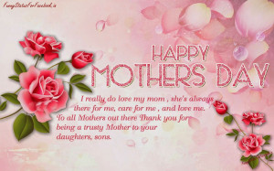 ... Mother to your daughters, sons. Happy mothers Day. I love you mom