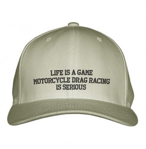 Life is Game Motorcycle Drag Racing Serious Sport Embroidered ...