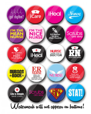 Nurse RN Party Favors Sarcastic Sayings Humor Funny Pin Back Button ...