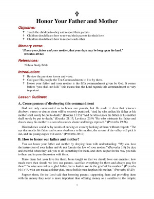 Honor Your Father And Mother Honor your father and