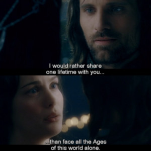 The lord of the rings. Arwen and Aragorn