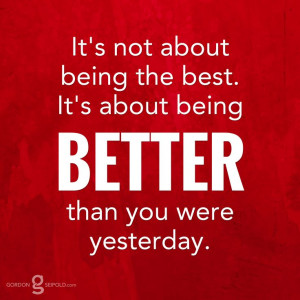 ... best. It's about being better than you were #yesterday.