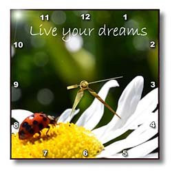 inspirational ladybug 10x10 wall clock see more inspirational clocks ...