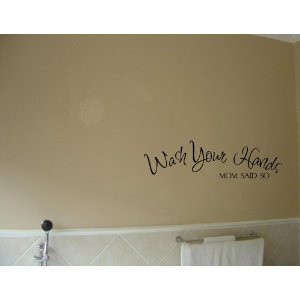 hand washing decal for bathroom