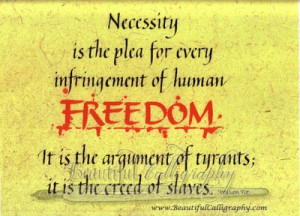 necessity is the plea a quote by william pitt