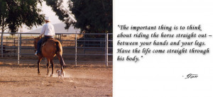 Tom in his 80's on a 3-year-old filly with dog Flipper.