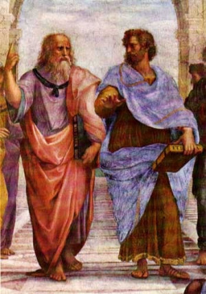 ... Aristotle depicted in Renaissance artist Raphael's School of Athens