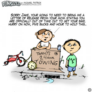 Fun sized comic cartoon funny towing company ran by kids very corrupt