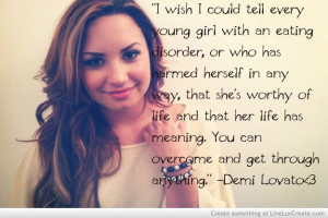 ... this is how i over came self harm and eating disorders demi saved me