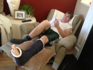 Broken Ankle Cast Or Boot Remember, calvin broke his
